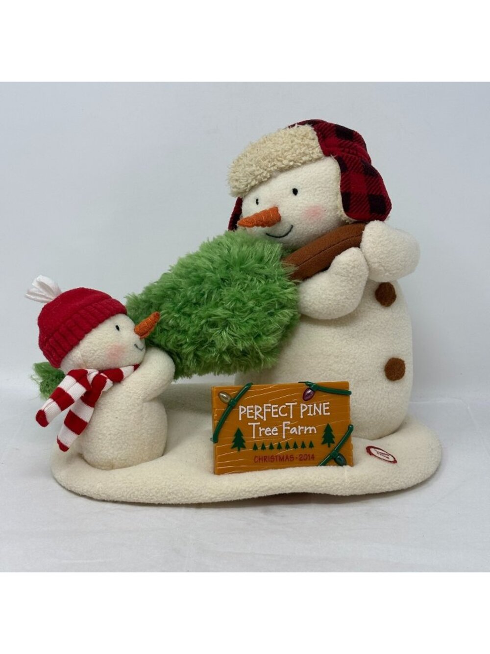 HALLMARK Jingle Pals Perfect Pine Tree Farm Animated Snowman Lights Music